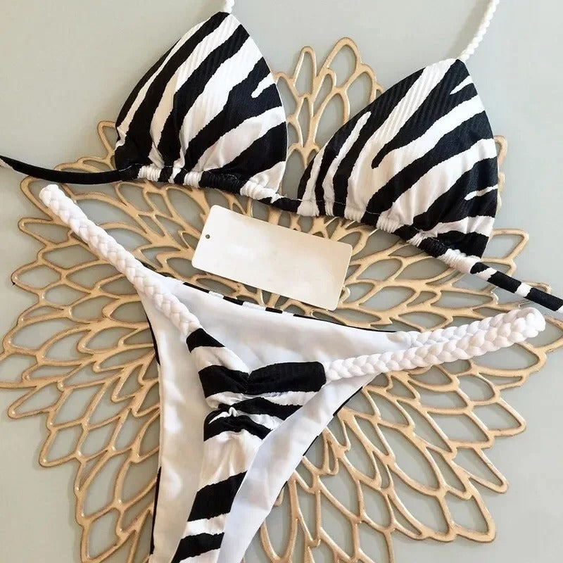 AVP PASSION : Ensemble bikini string imprimé à séchage rapide