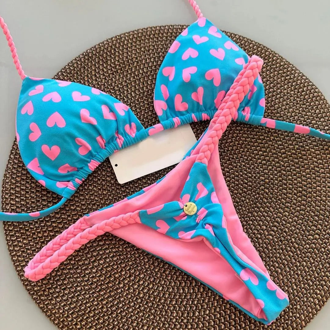 AVP PASSION : Ensemble bikini string imprimé à séchage rapide
