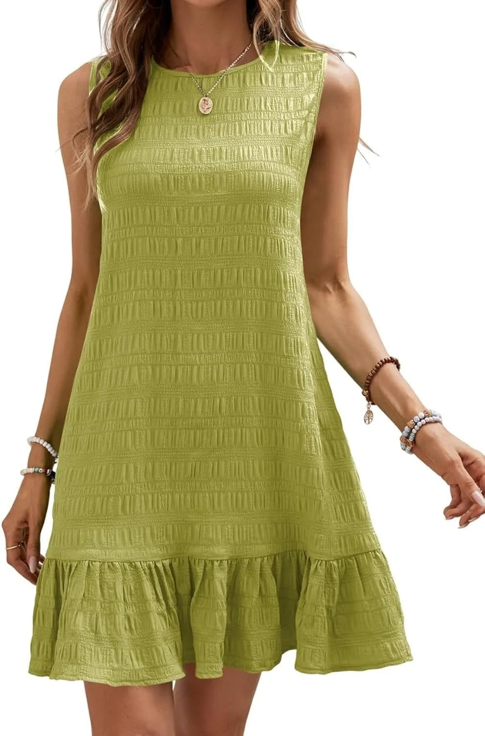 AVP PASSION: 2024 Solid Color Sleeveless A-Line Summer Dress