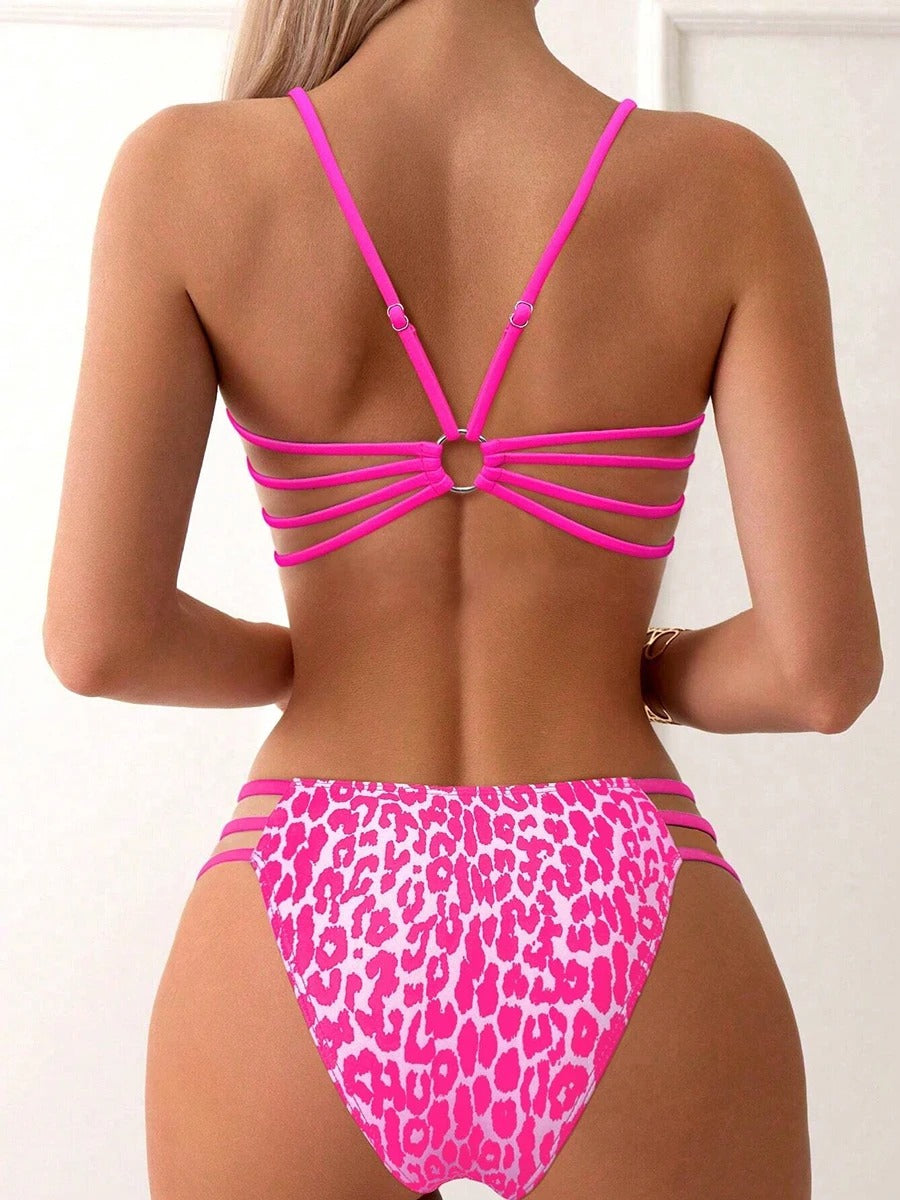 AVP PASSION: Sexy Leopard Print Bandeau Bikini Set 2025