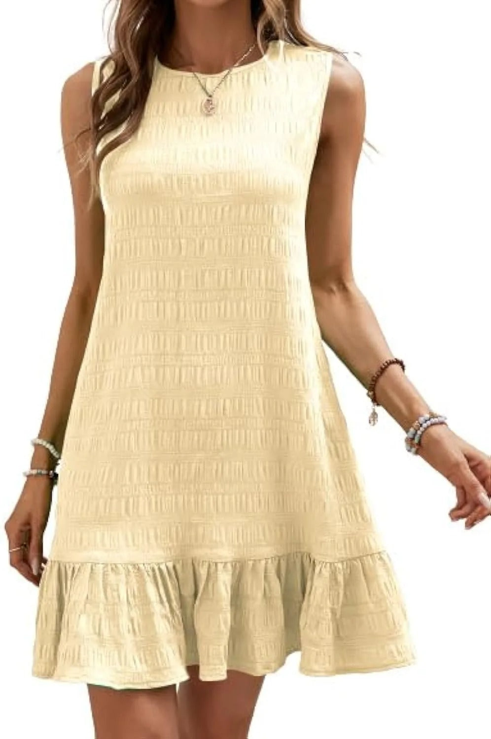 AVP PASSION: 2024 Solid Color Sleeveless A-Line Summer Dress