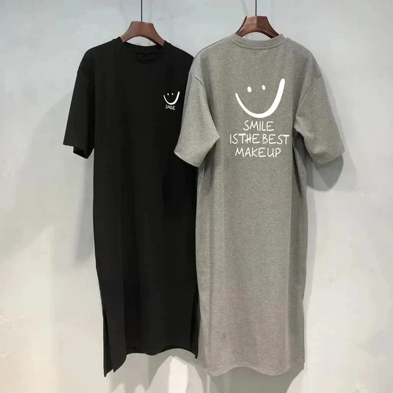 AVP PASSION: Casual Letter Print T-Shirt Dress