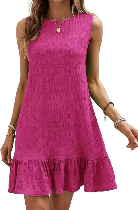 AVP PASSION: 2024 Solid Color Sleeveless A-Line Summer Dress