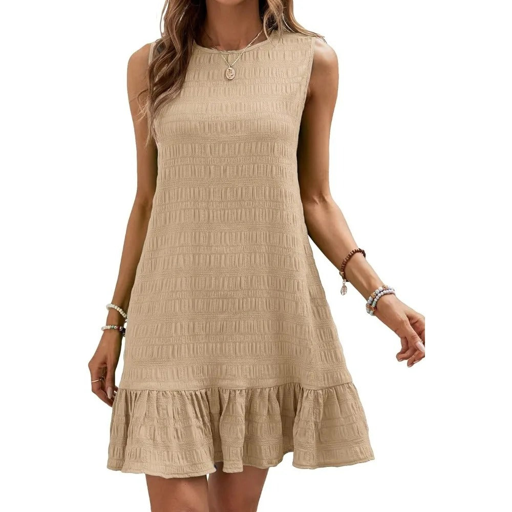 AVP PASSION: 2024 Solid Color Sleeveless A-Line Summer Dress