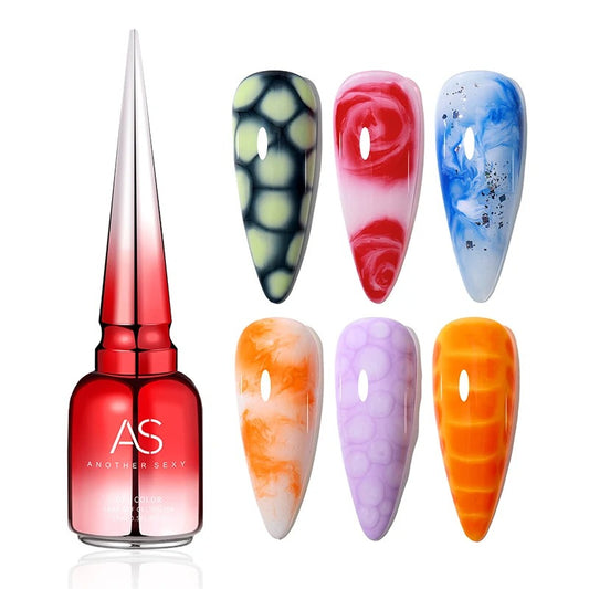 AVP PASSION: Clear Blooming Gel Polish 15ml – UV/LED Soak Off Nail Art Gel for Marble, Watercolor & Tie-Dye Effects