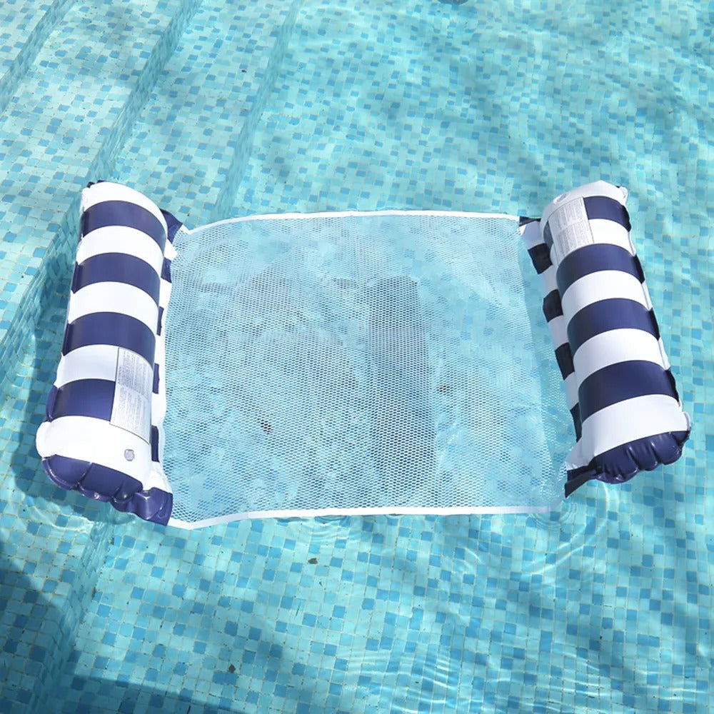 AVP PASSION : Chaise longue gonflable pliable avec dossier en filet pour piscine et plage