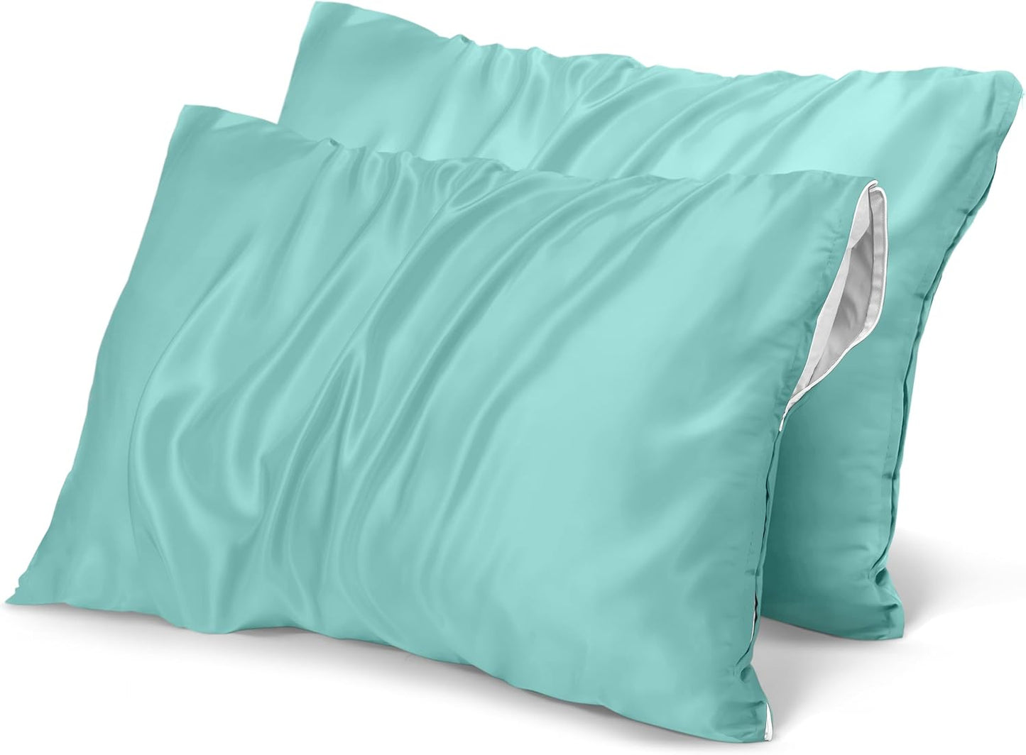 Lot de 2 Protège-Oreillers Imperméables avec Fermeture Éclair (50x70 cm)