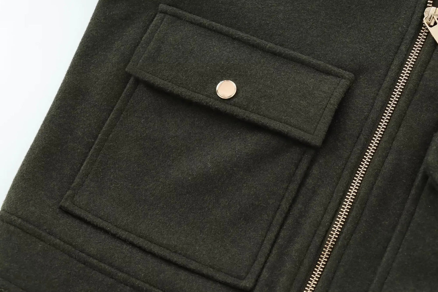 Veste Zippée Femme – Manteau Court Élégant d’Hiver