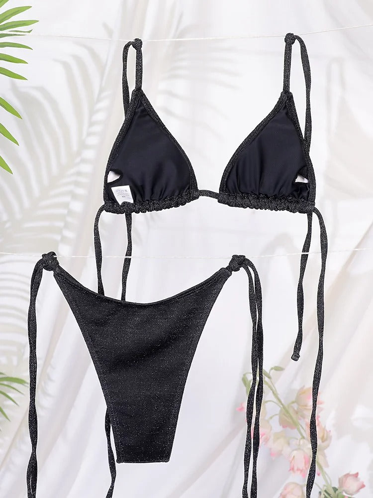 AVP PASSION : Ensemble bikini bandage triangle brillant