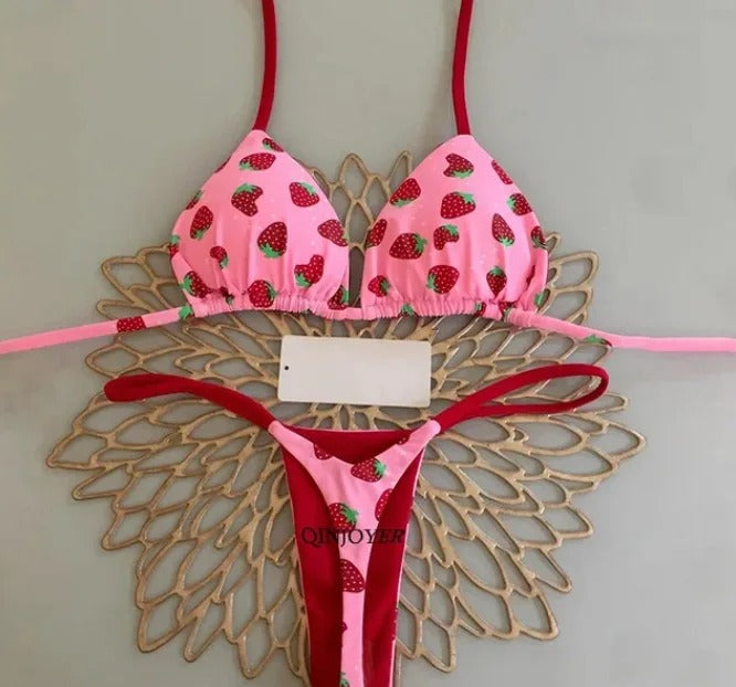 AVP PASSION : Ensemble bikini string imprimé à séchage rapide