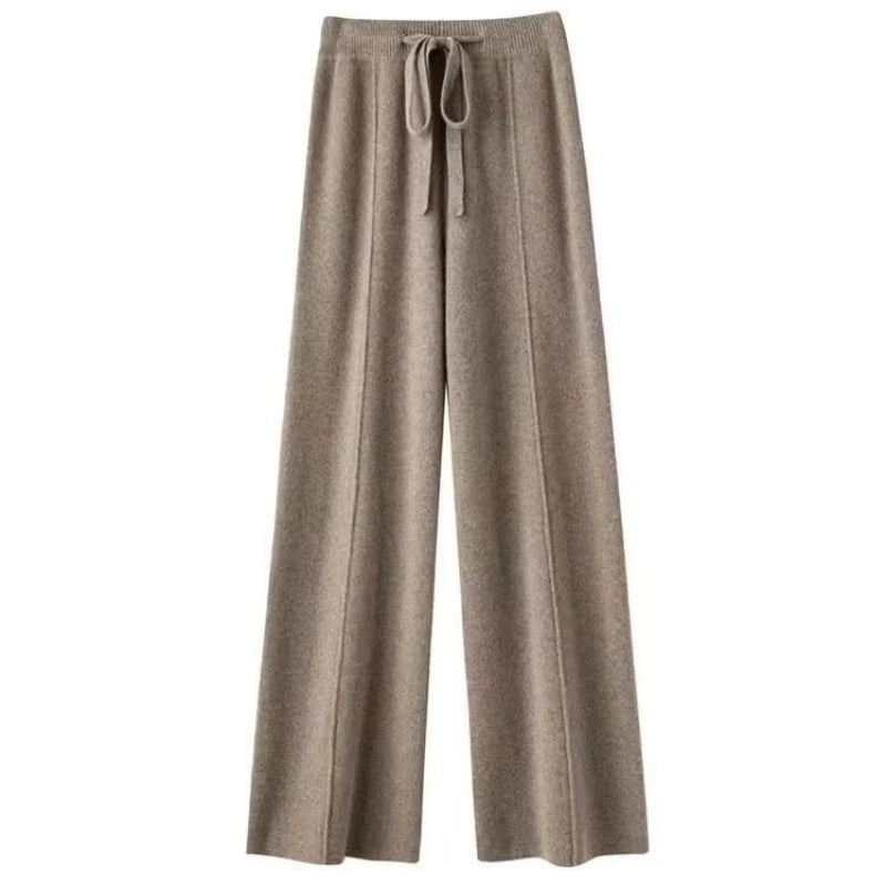 Pantalon Large Femme en Laine Mérinos – Doux & Chaud Automne/Hiver
