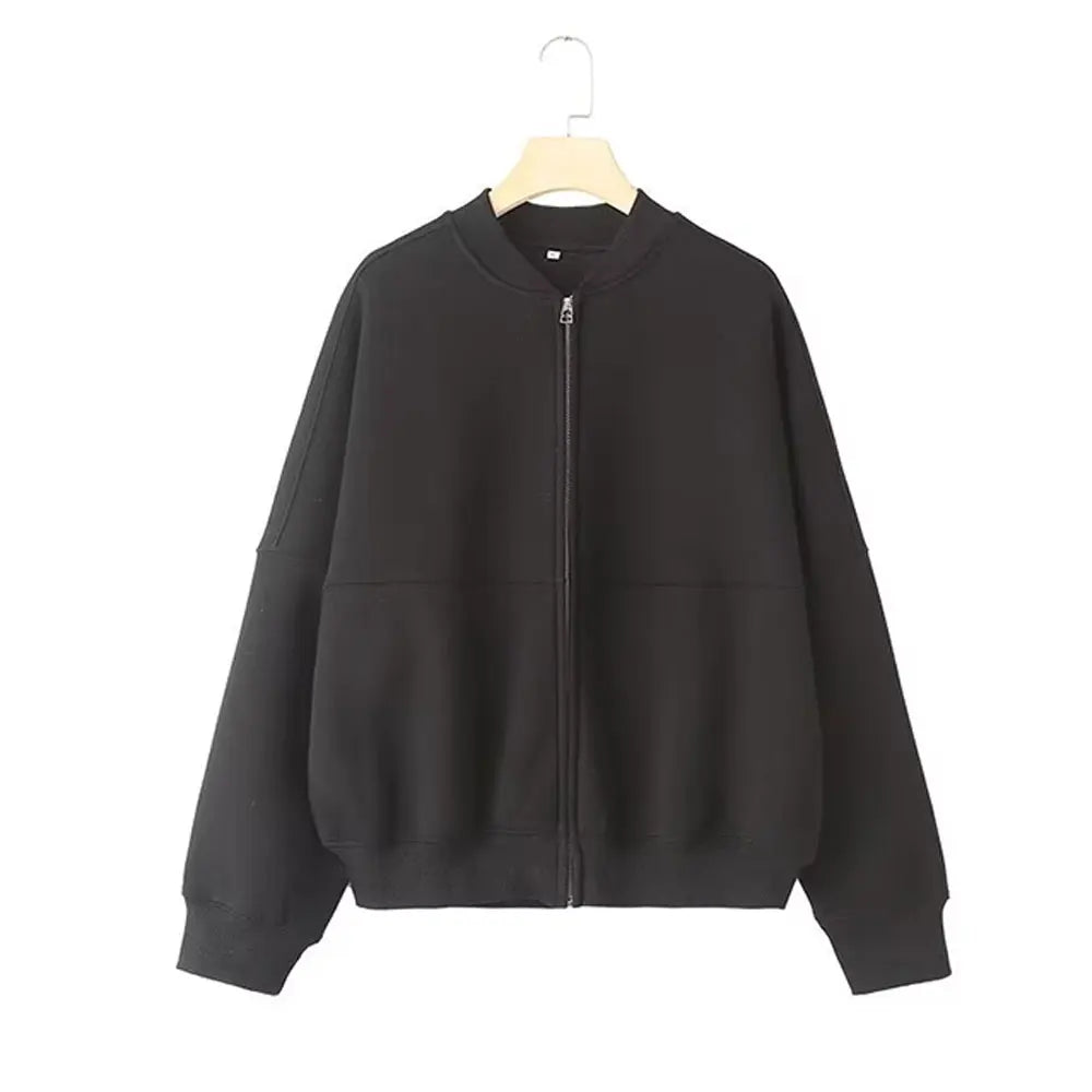 Ensemble Femme 2 Pièces – Veste Bomber + Pantalon Taille Haute