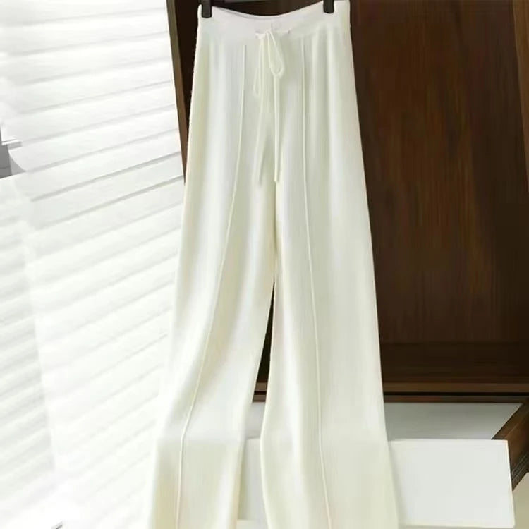 Pantalon Large Femme en Laine Mérinos – Doux & Chaud Automne/Hiver