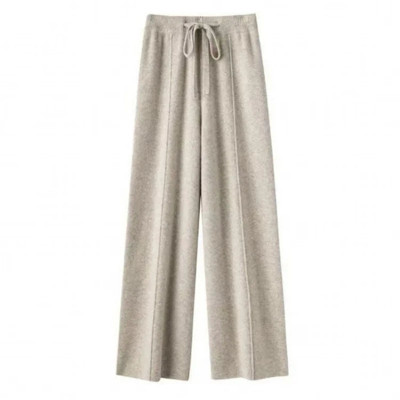 Pantalon Large Femme en Laine Mérinos – Doux & Chaud Automne/Hiver