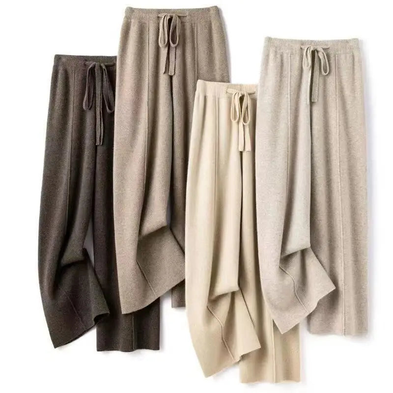 Pantalon Large Femme en Laine Mérinos – Doux & Chaud Automne/Hiver