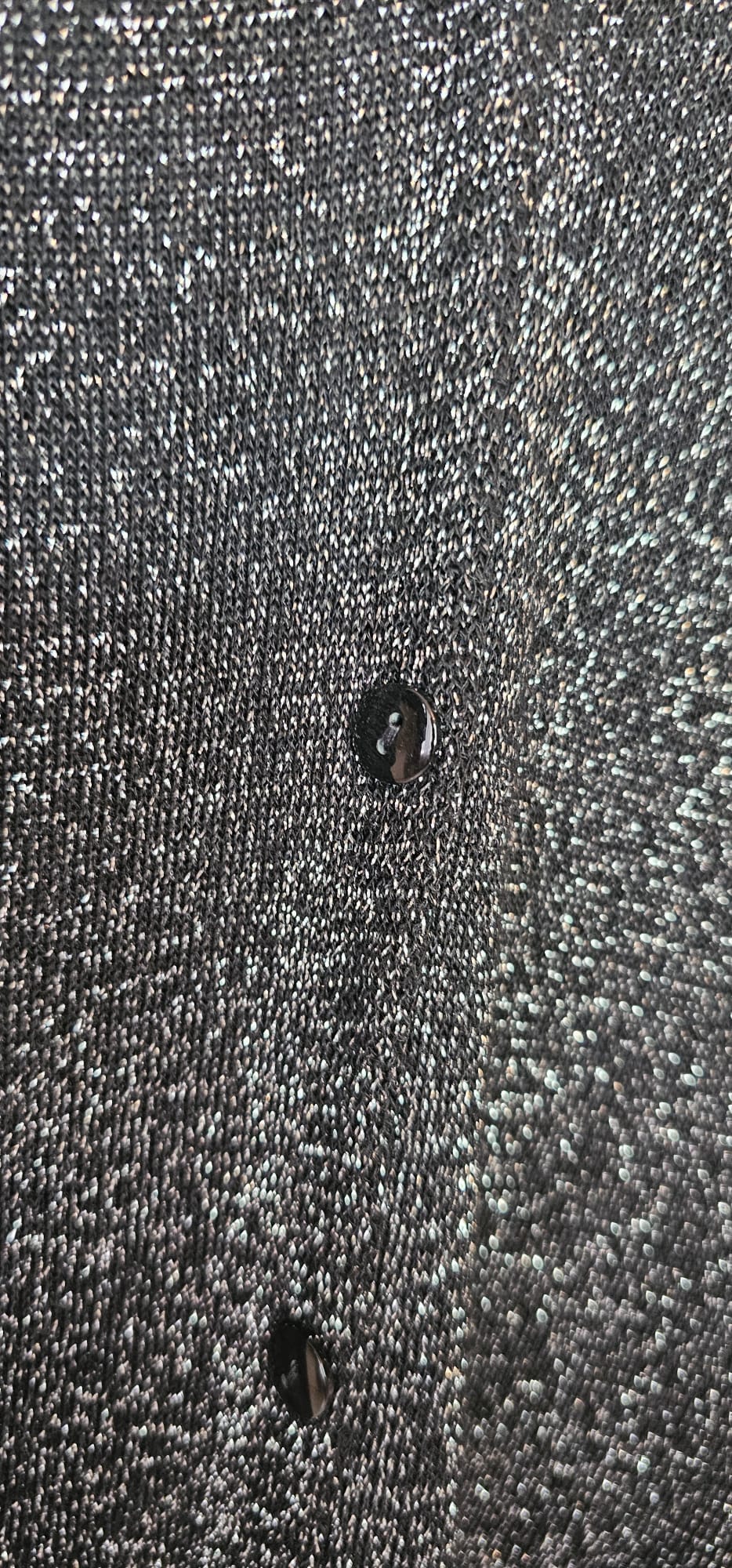 Cardigan en Maille Noire Orné de Sequins Hauts de Luxe