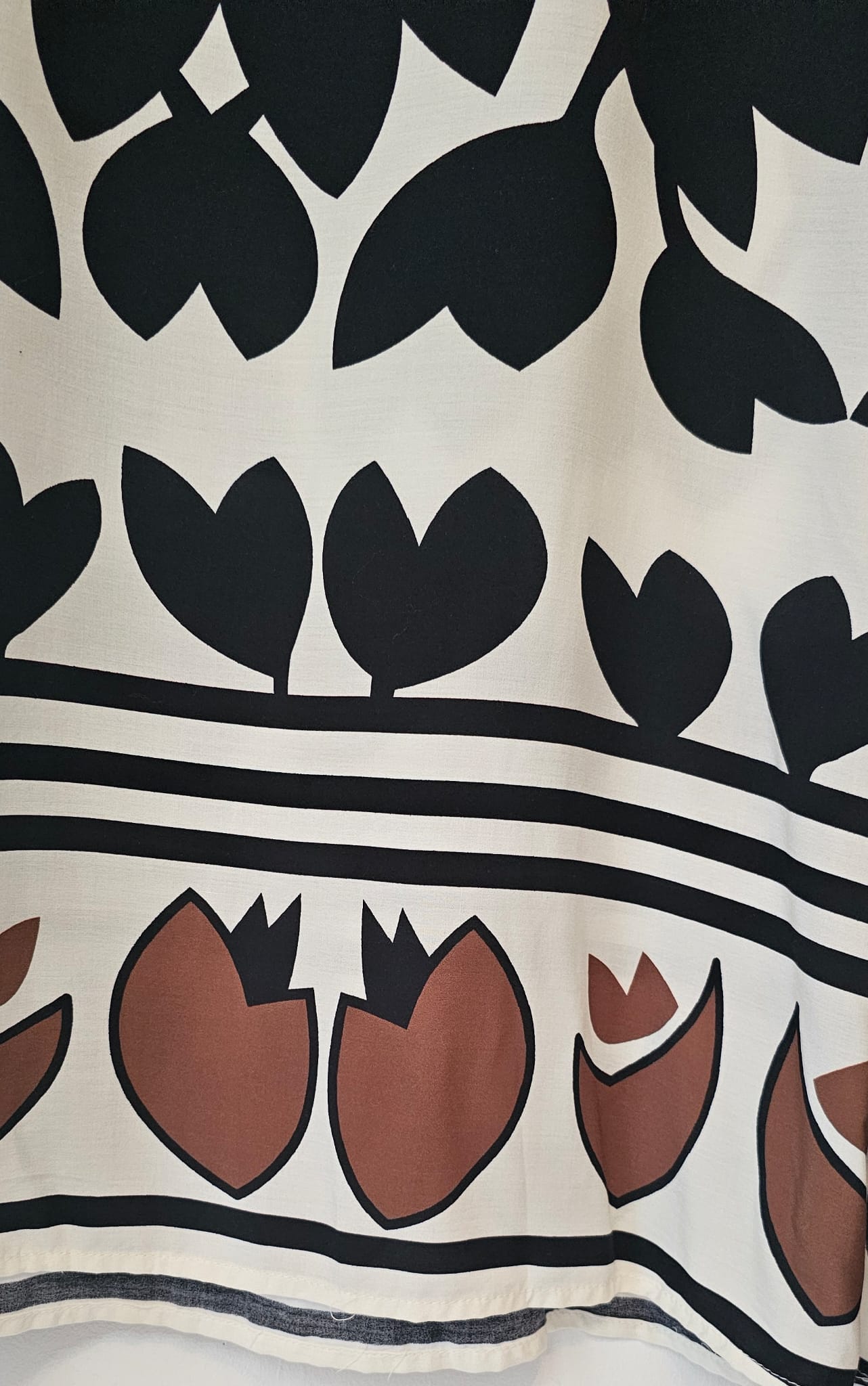 AVP PASSION Robe longue trapèze femme été col V manches courtes graphique lettres