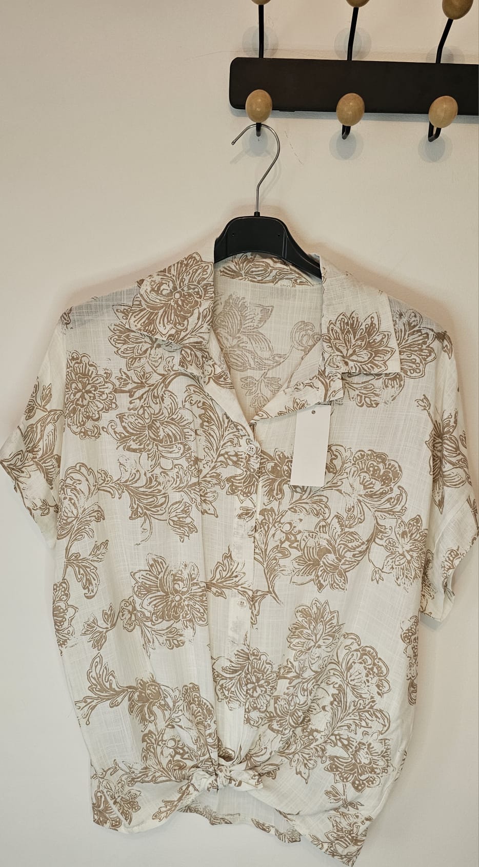 Chemise femme élégante été en viscose et lin légère et respirante