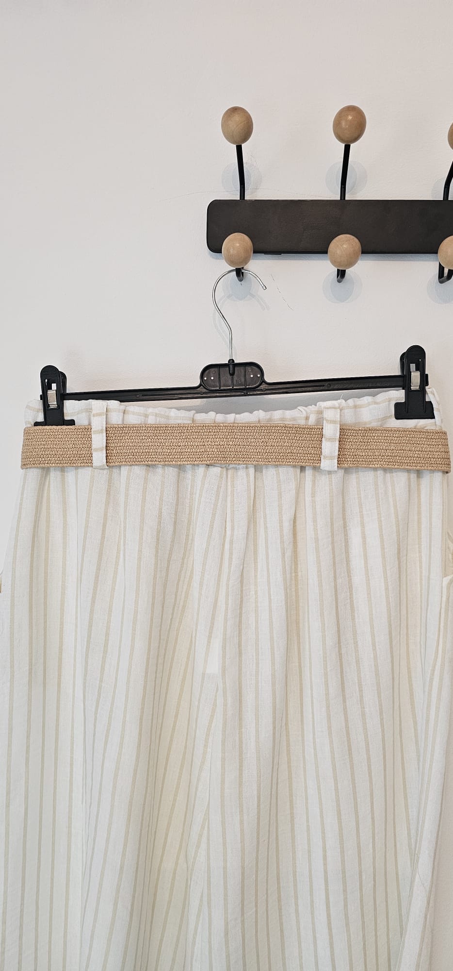 AVP PASSION Pantalon palazzo femme été coton lin ample fluide avec poches