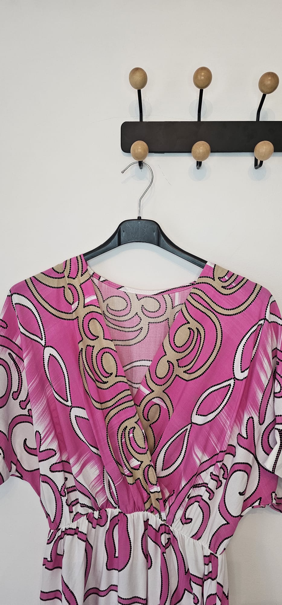 AVP PASSION Robe été bohème femme grande taille florale mi-longue à volants col V