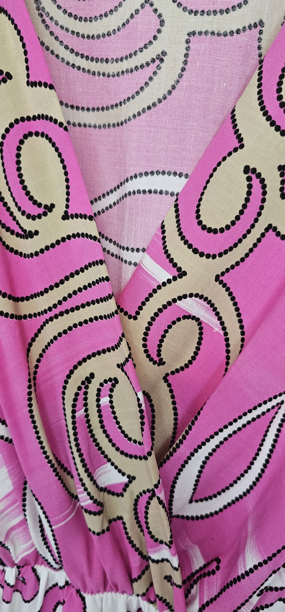 AVP PASSION Robe été bohème femme grande taille florale mi-longue à volants col V