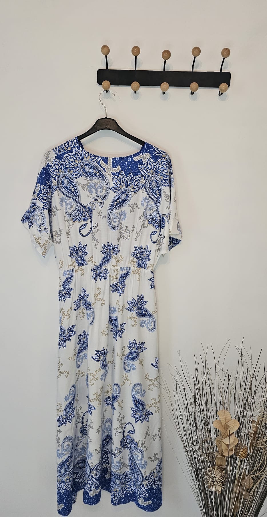 AVP PASSION Robe bohème femme grande taille florale mi-longue à volants