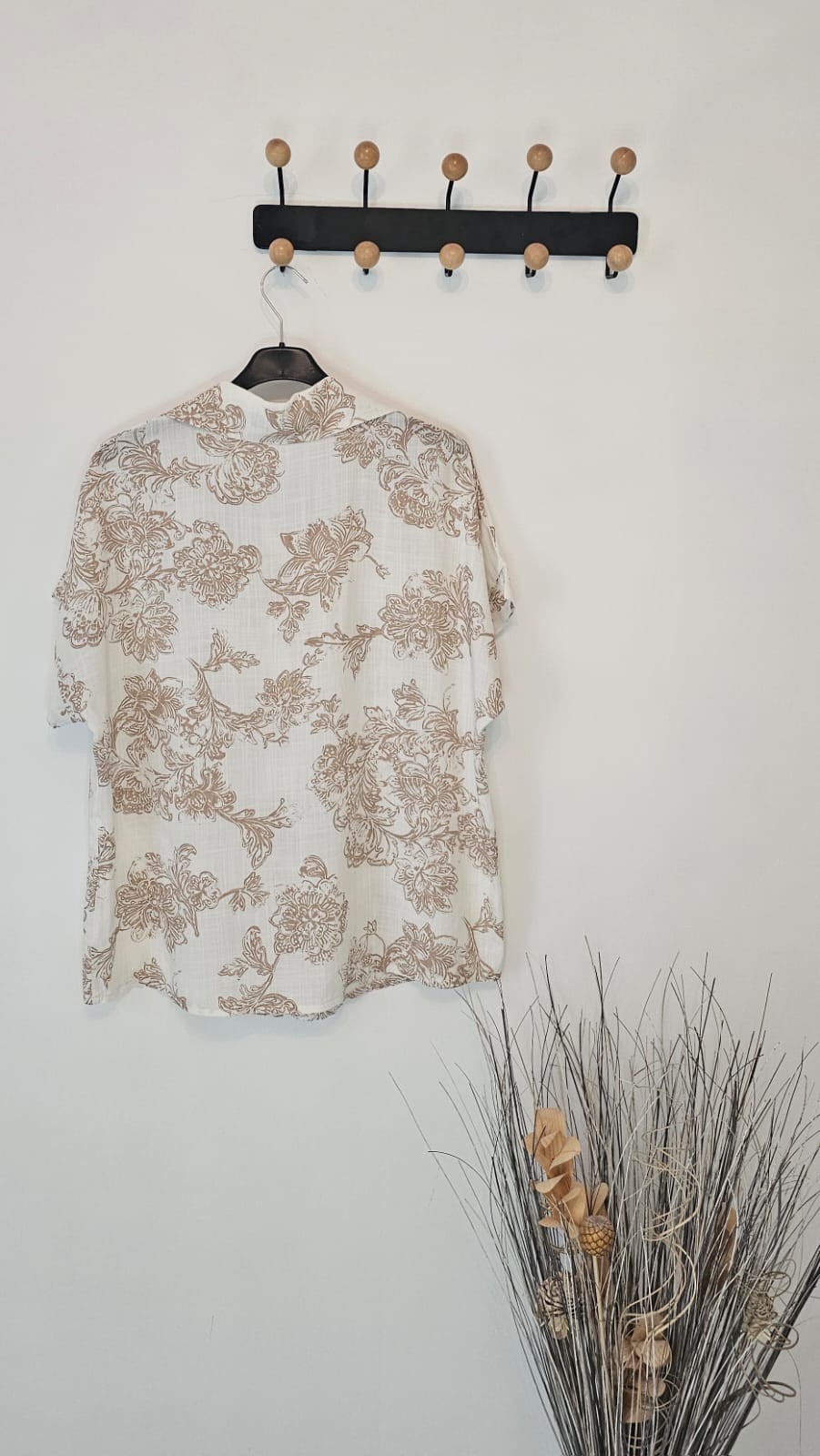 Chemise femme élégante été en viscose et lin légère et respirante