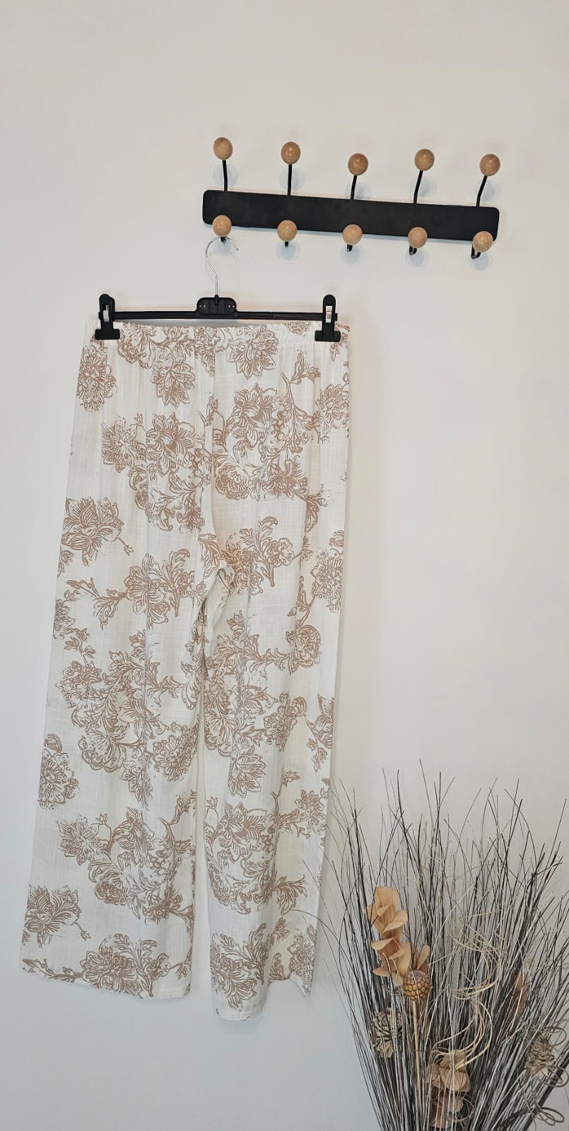 AVP PASSION – Pantalon femme en viscose style vintage, imprimé floral