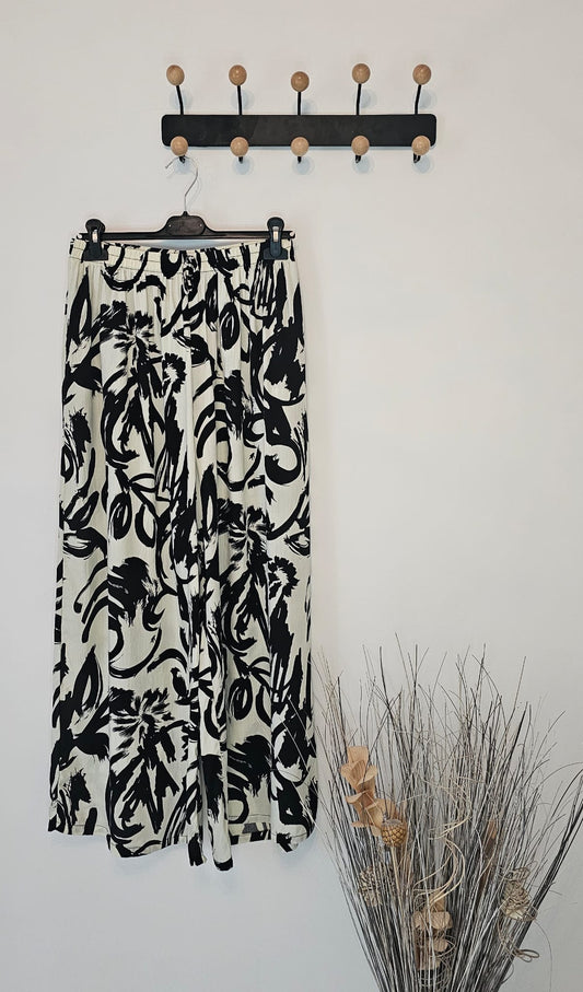 AVP PASSION Pantalon fleuri femme viscose écru confortable et stylé