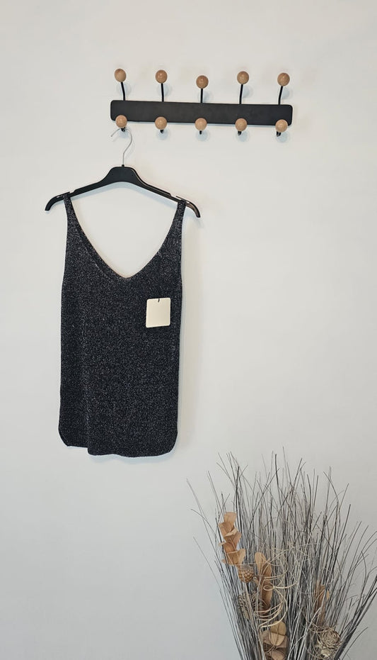 AVP PASSION Top brillant femme maille lurex fabriqué en Italie viscose polyester