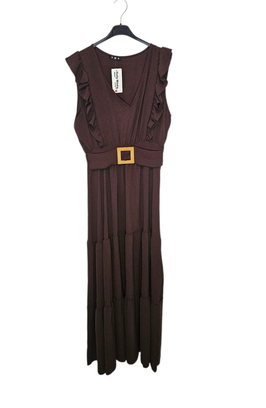 AVP PASSION – Robe Longue Ceinturée à Fente