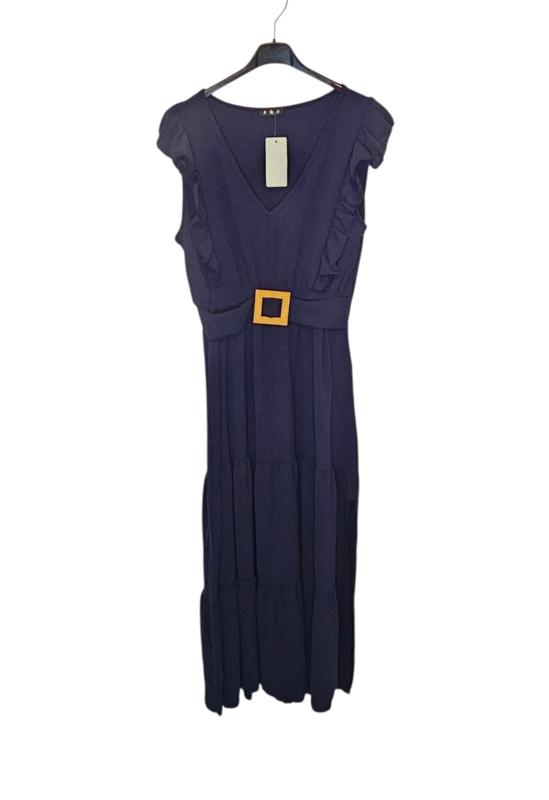 AVP PASSION – Robe Longue Ceinturée à Fente