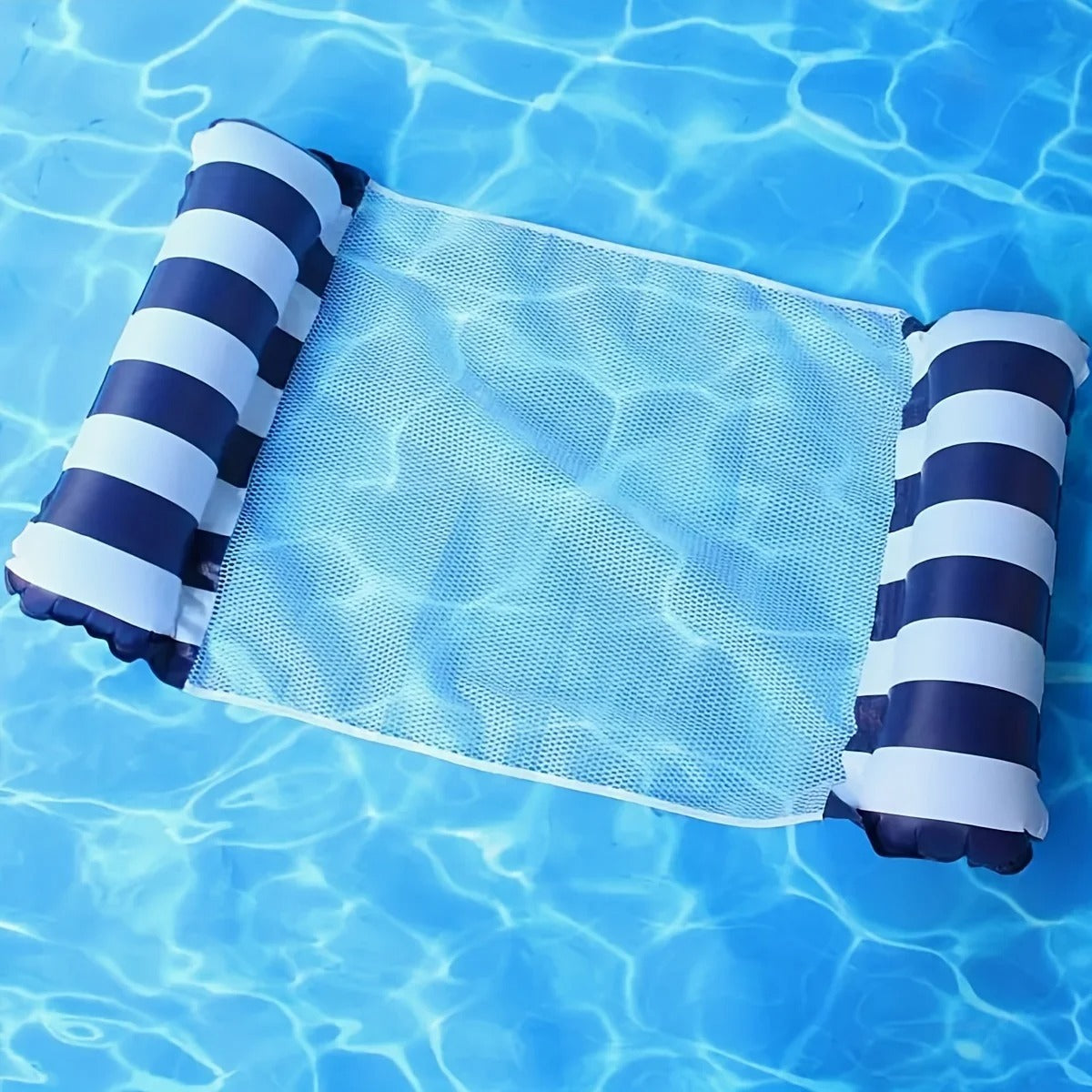 AVP PASSION : Chaise longue gonflable pliable avec dossier en filet pour piscine et plage