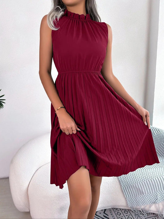 AVP PASSION: Summer Breeze Ruffle Pleated Dress
