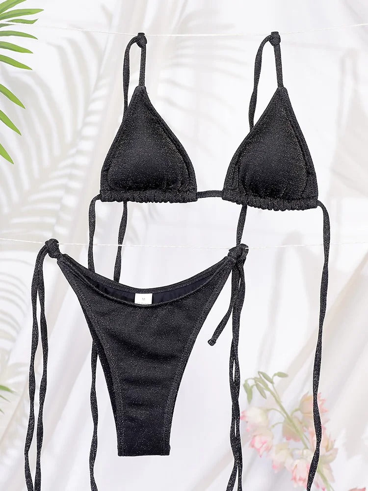 AVP PASSION : Ensemble bikini bandage triangle brillant