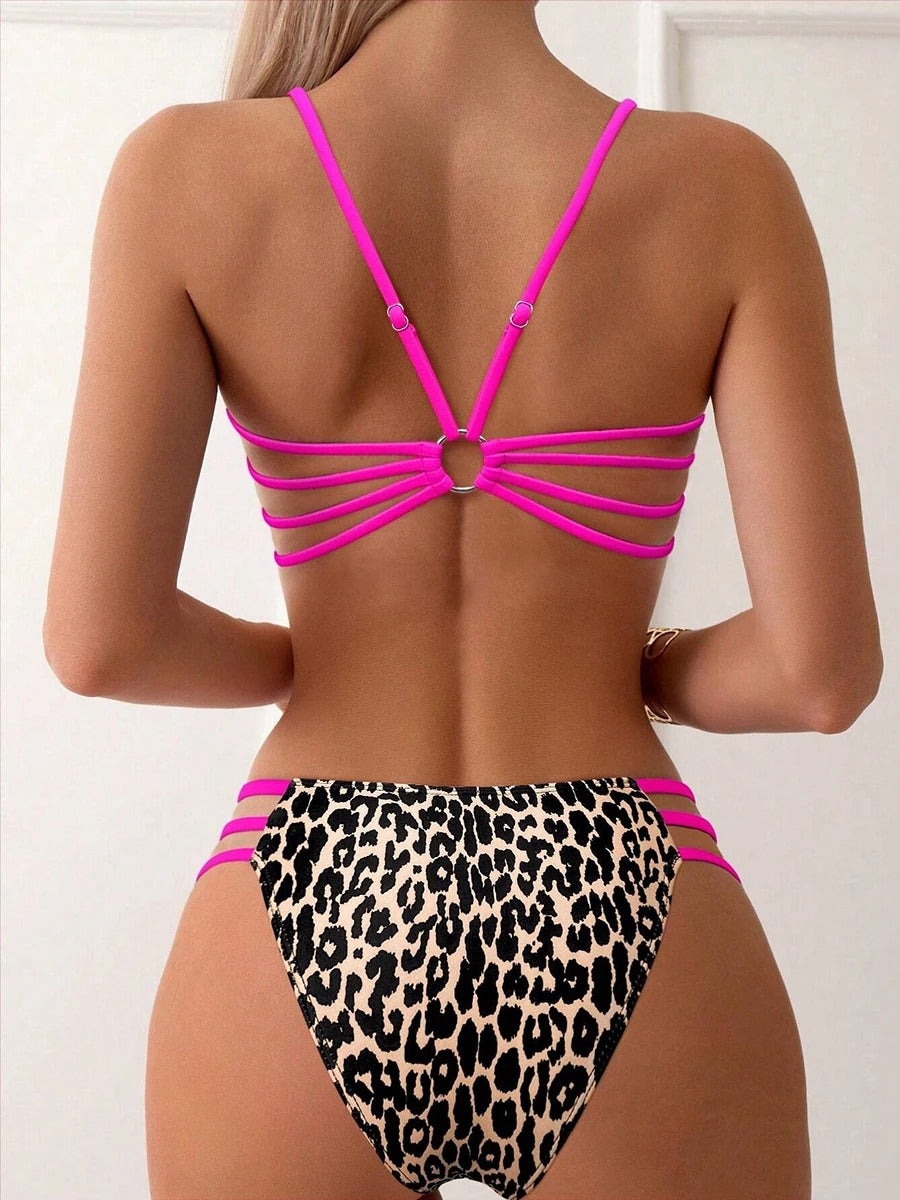 AVP PASSION: Sexy Leopard Print Bandeau Bikini Set 2025