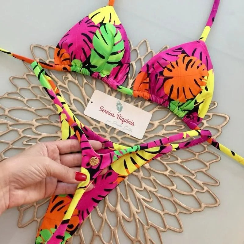AVP PASSION : Ensemble bikini string imprimé à séchage rapide