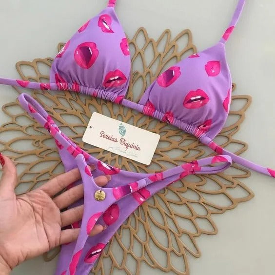 AVP PASSION : Ensemble bikini string imprimé à séchage rapide