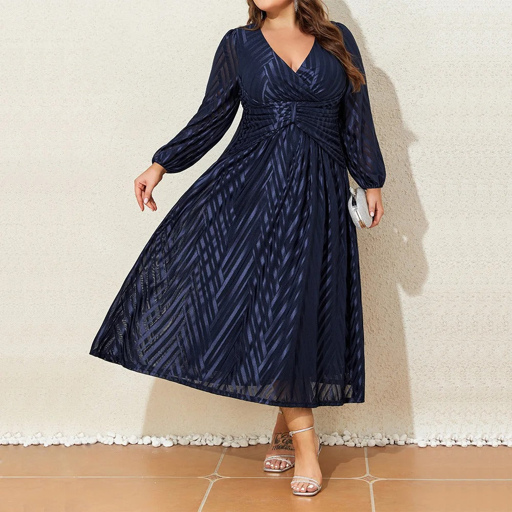 AVP PASSION – Robe de Soirée Manches Longues Lanterne