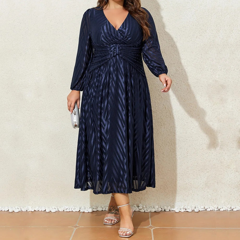 AVP PASSION – Robe de Soirée Manches Longues Lanterne