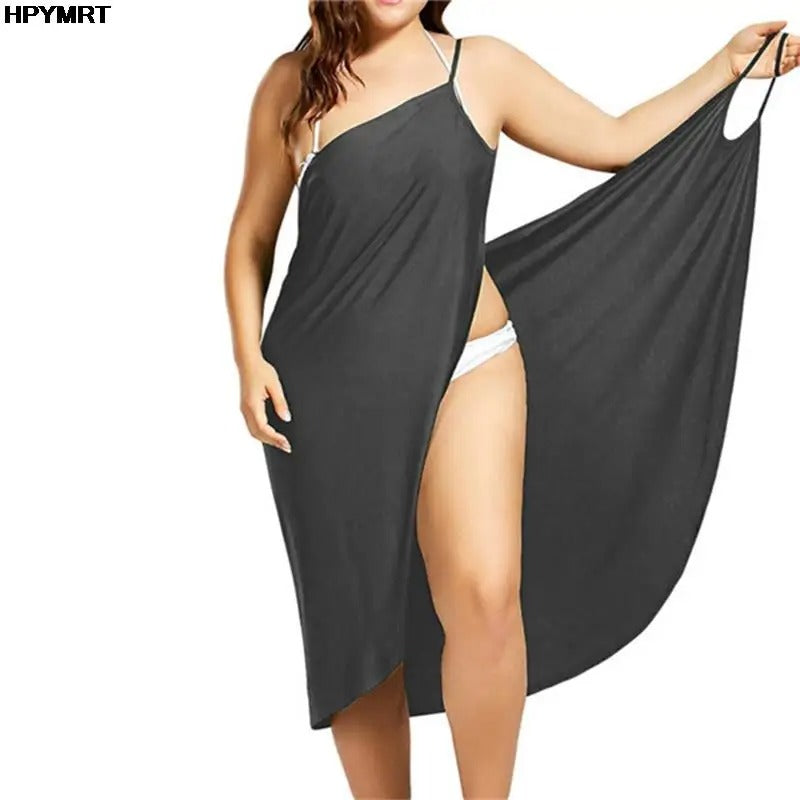 AVP PASSION: Backless Wrap Beach Dress with Spaghetti Straps