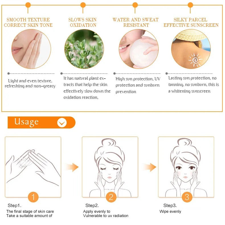 AVP PASSION: SPF90 Facial & Body Whitening Sunscreen Cream