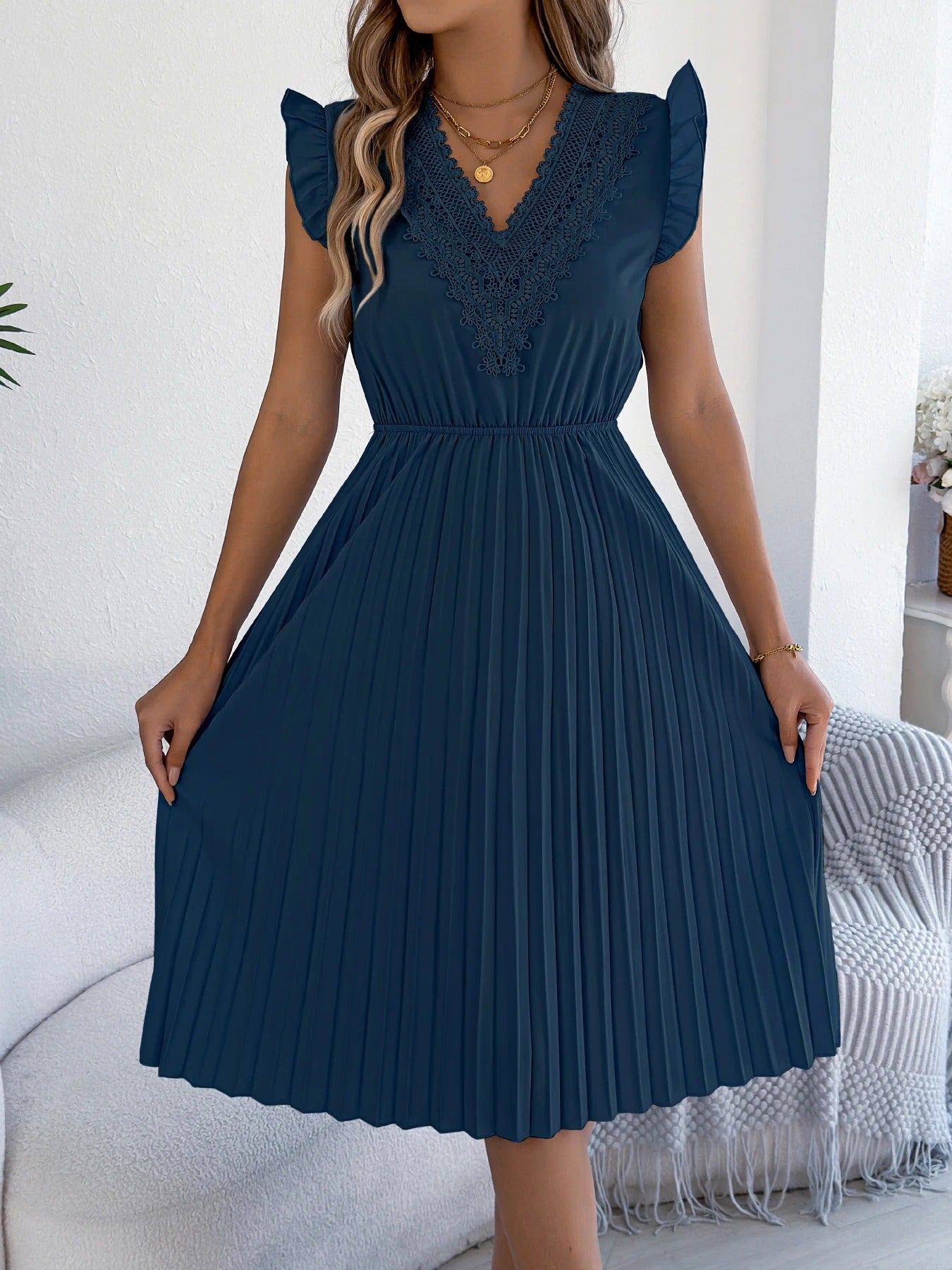AVP PASSION: V-Neck Maxi Swing Dress – Summer 2025