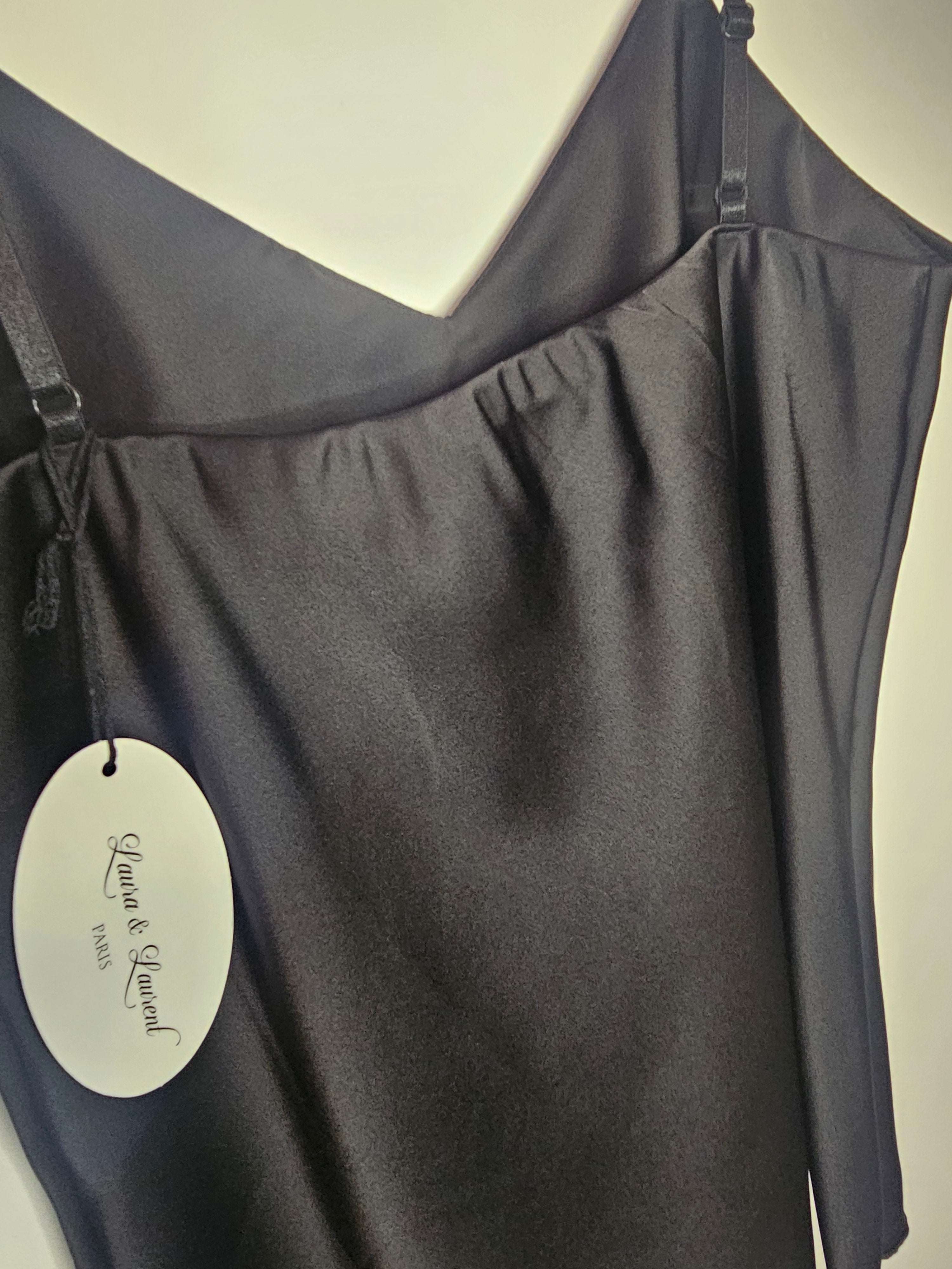 AVP PASSION Top satiné femme été marron col V sans manches