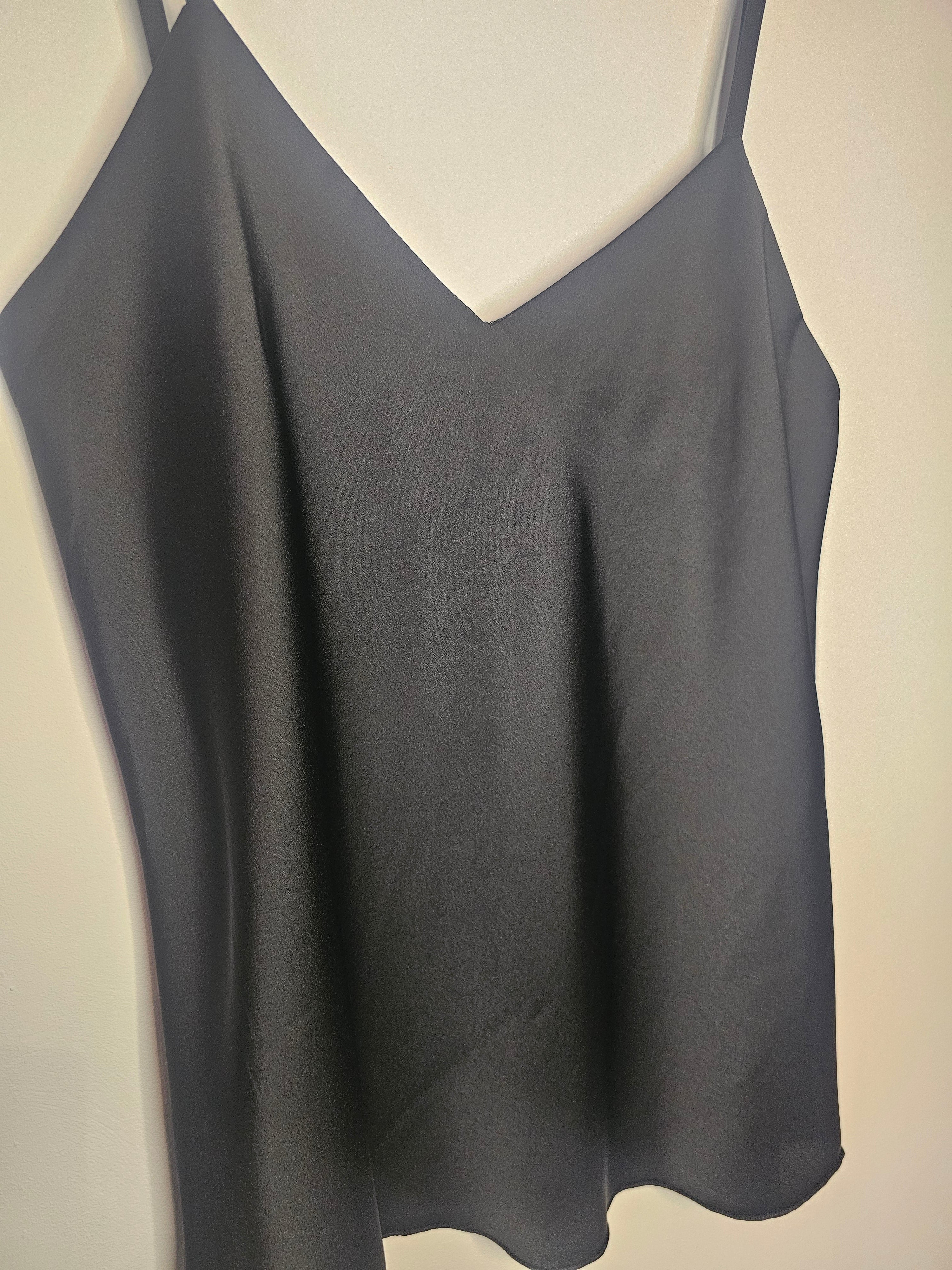 AVP PASSION Top satiné femme été marron col V sans manches