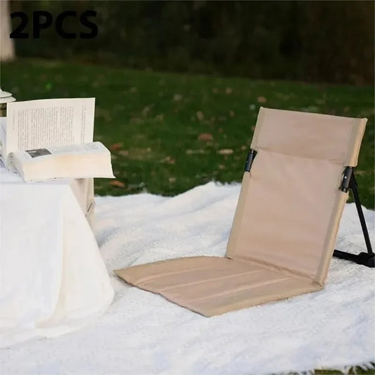 AVP PASSION : Chaise de camping pliable ultralégère avec dossier et coussin pour l'extérieur, la plage et le jardin