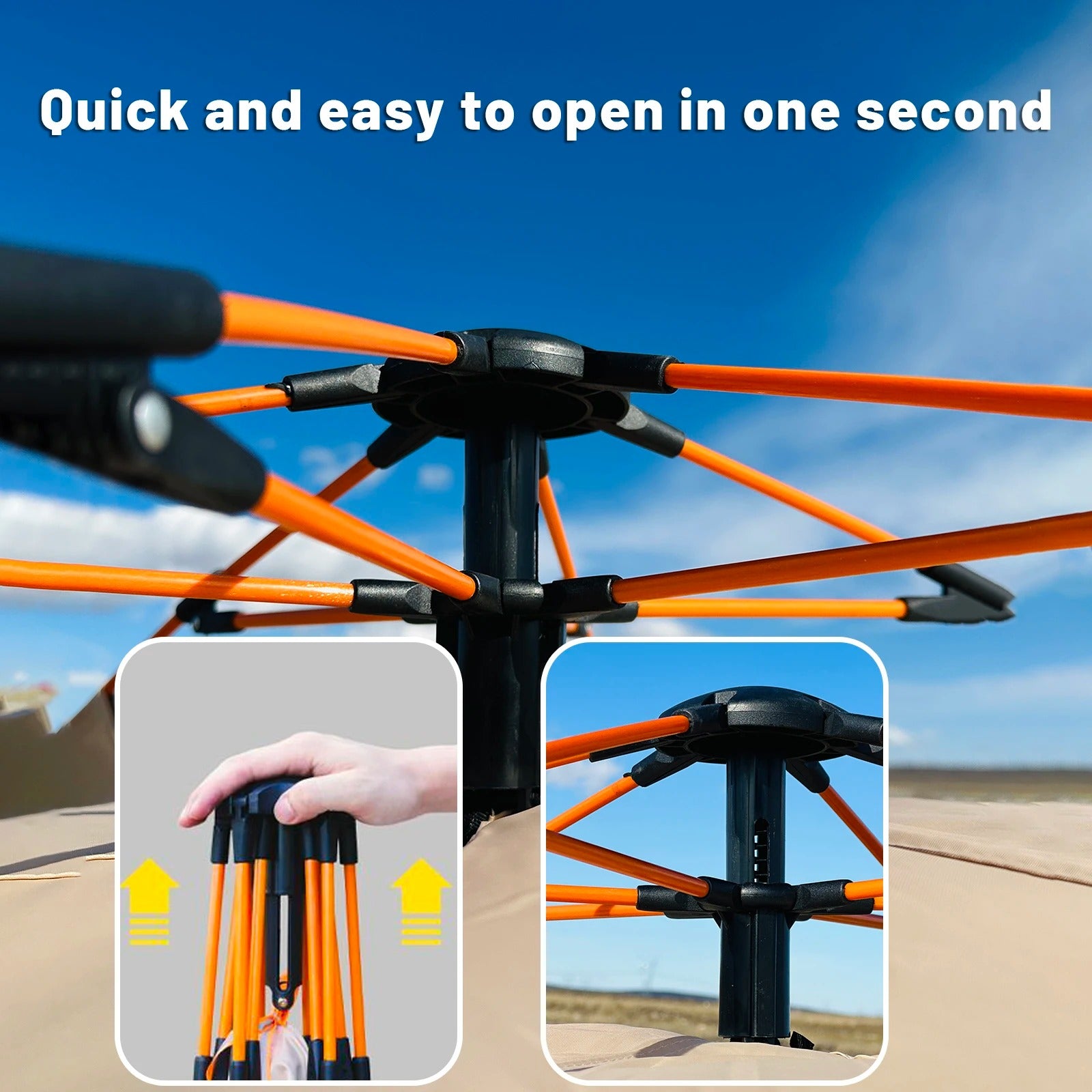 AVP PASSION: 4-Person Quick-Open Outdoor Shelter Tent