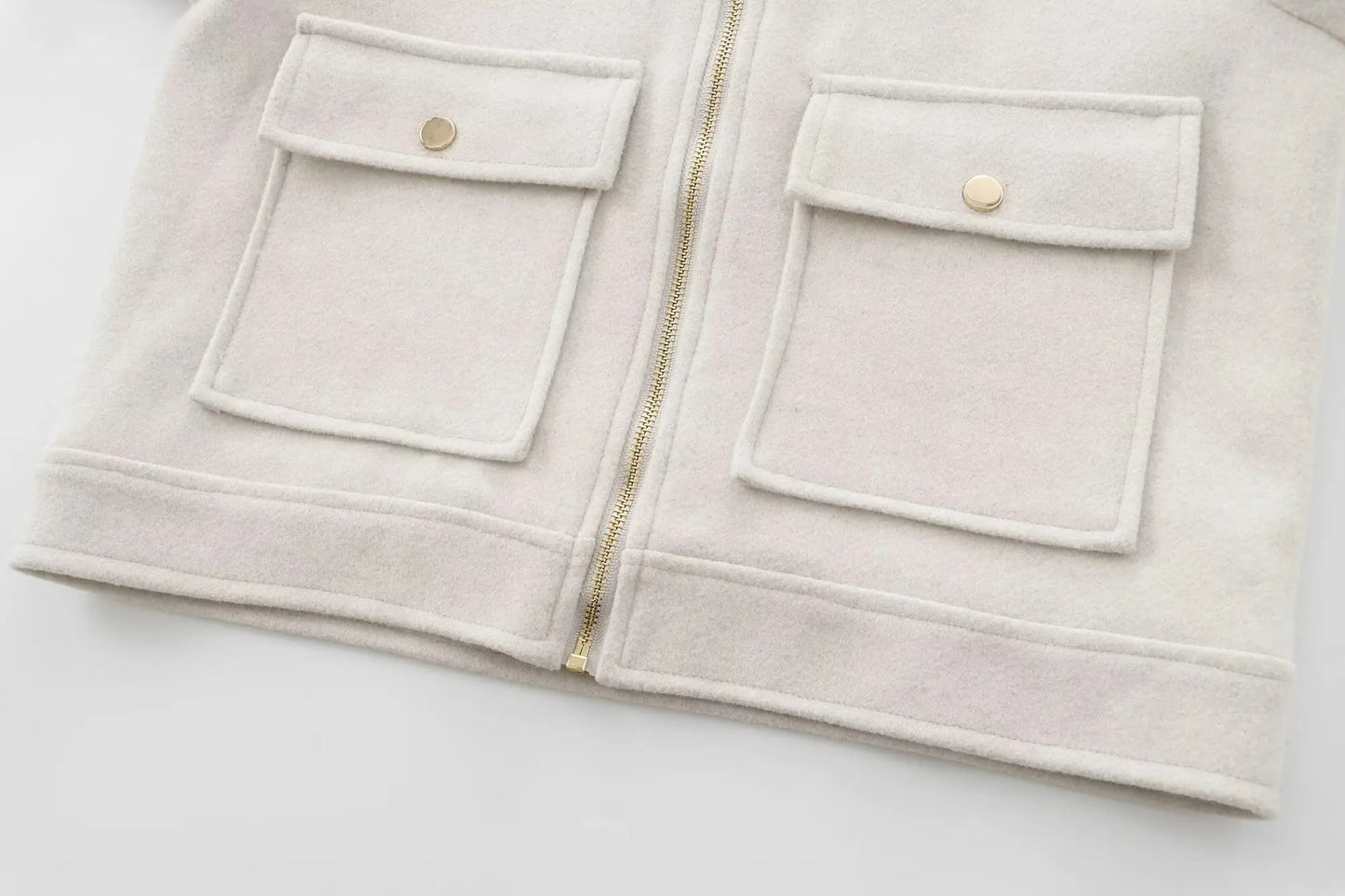 Veste Zippée Femme – Manteau Court Élégant d’Hiver