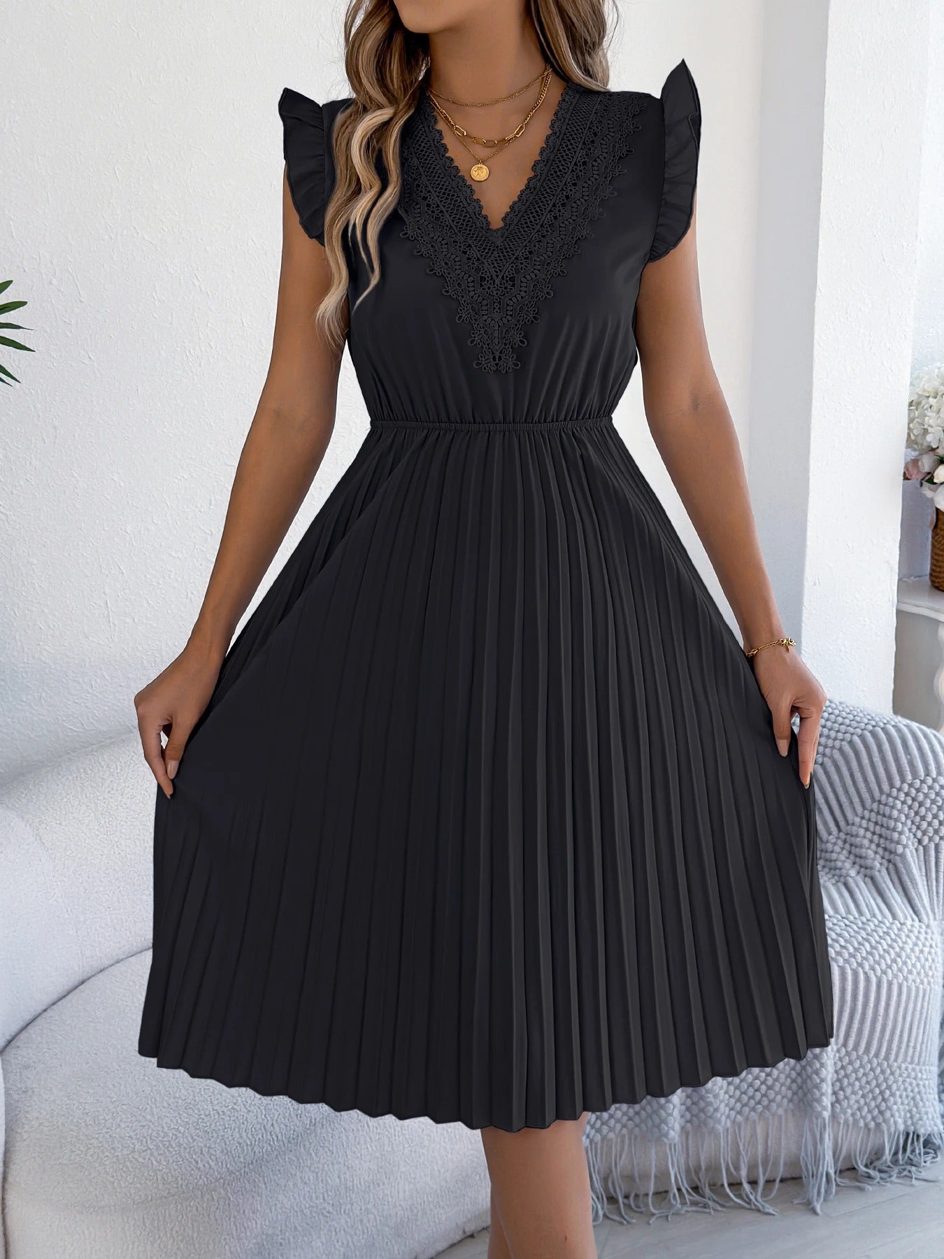 AVP PASSION: V-Neck Maxi Swing Dress – Summer 2025