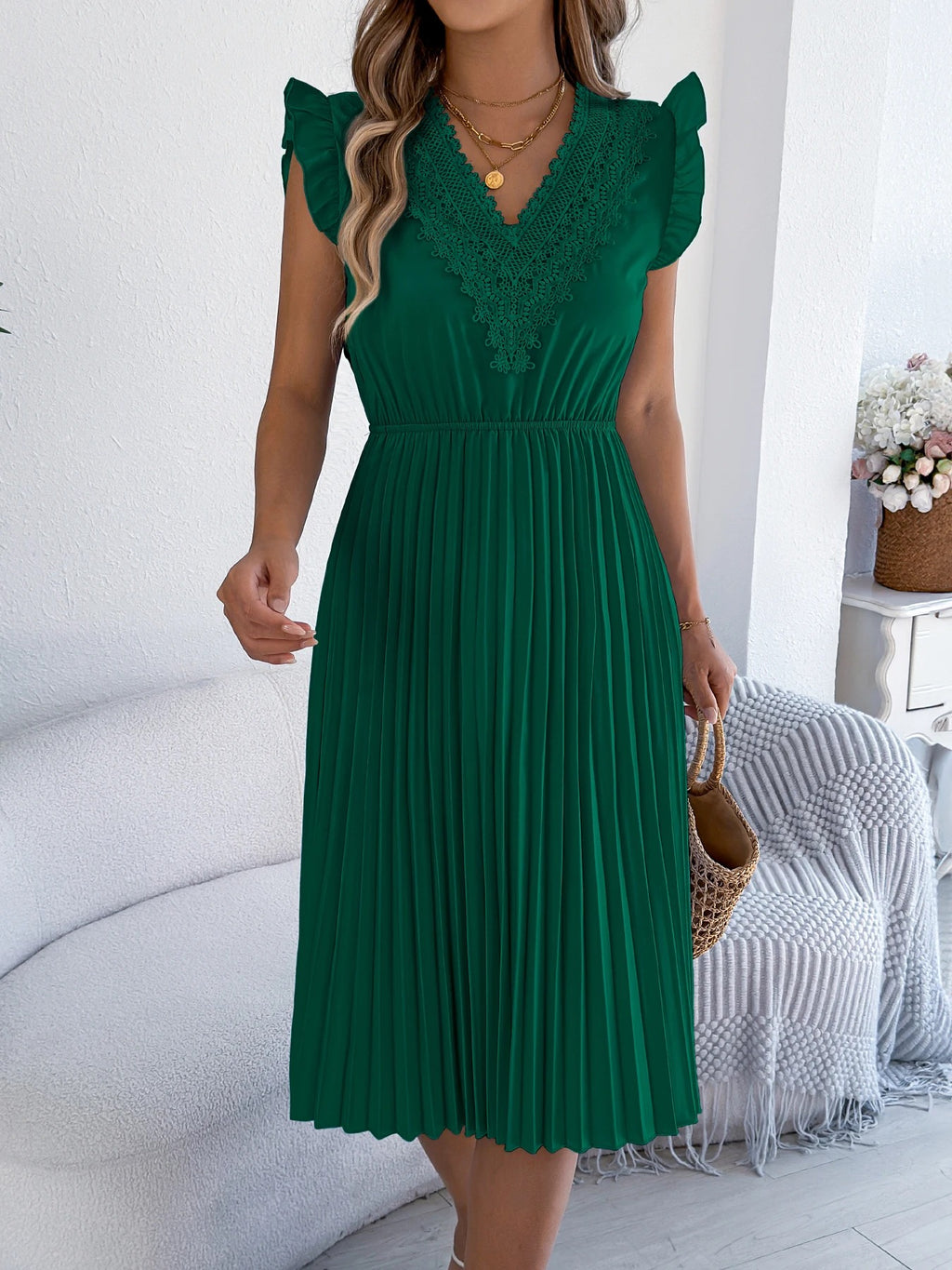 AVP PASSION: V-Neck Maxi Swing Dress – Summer 2025